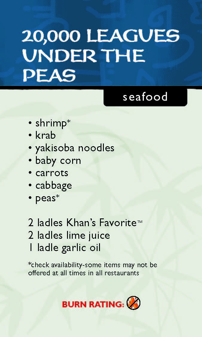 20,000 Leagues Under the Peas | HuHot Mongolian Grill