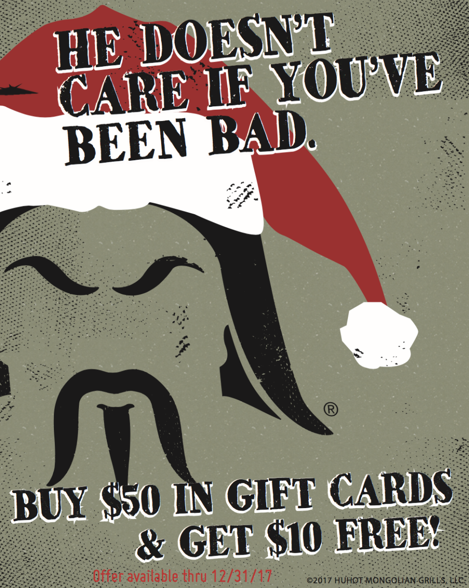 Holiday Gift Card Offer HuHot Mongolian Grill